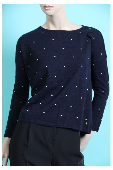pull des petits hauts marine/écru