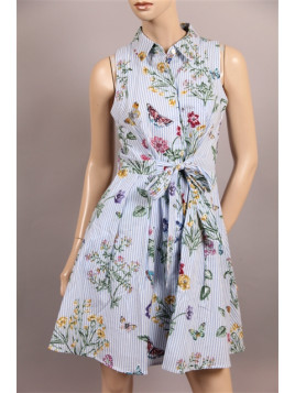 Robe Femme René Derhy Taille 38 - Couleur Violet/noir - Longueur 80.5 Cm - Très Bon état