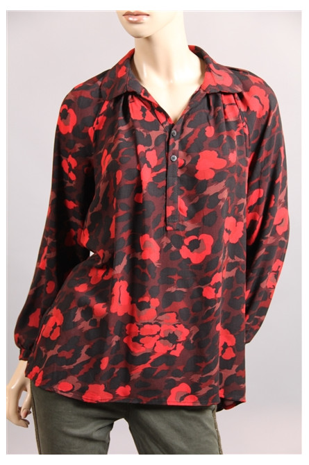 blouse pako-litto imprimé rouge
