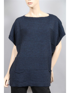 pull sans manches marine