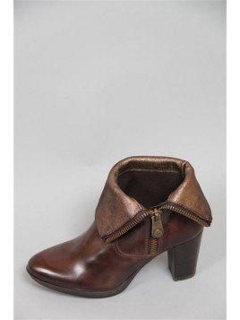 boots spiral marron